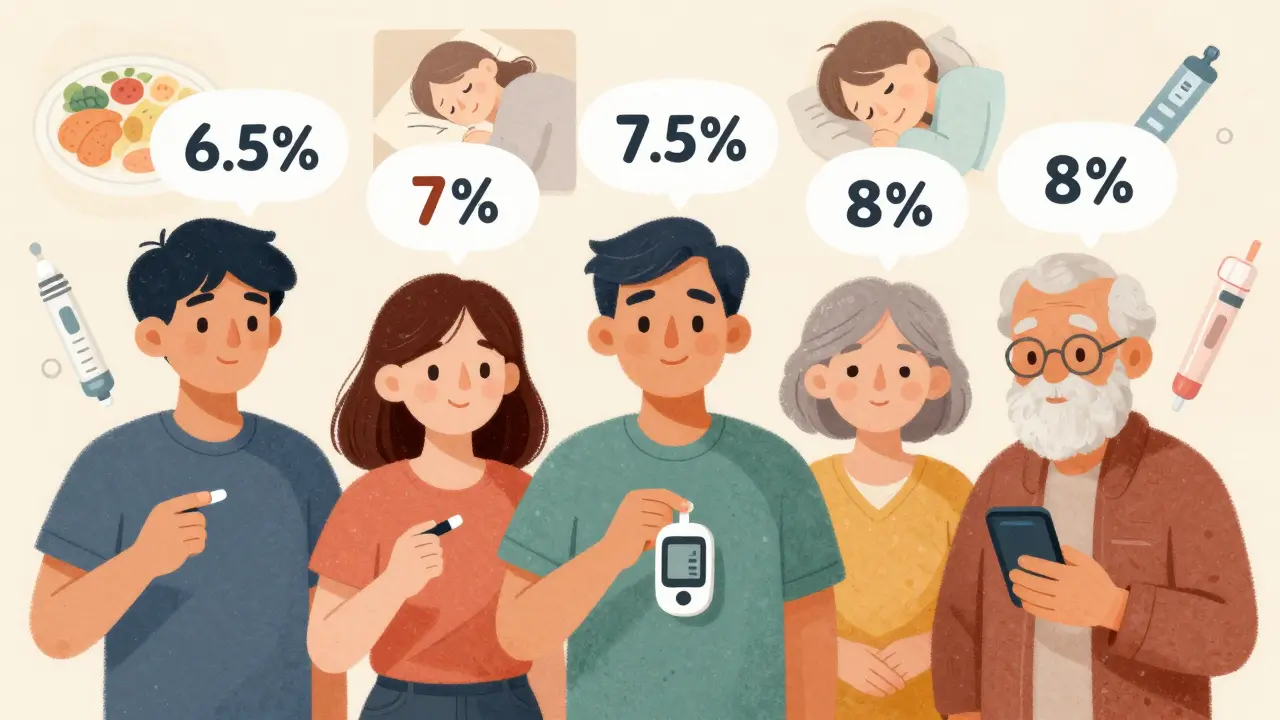 Diverse individuals with personalized glucose targets and monitoring tools