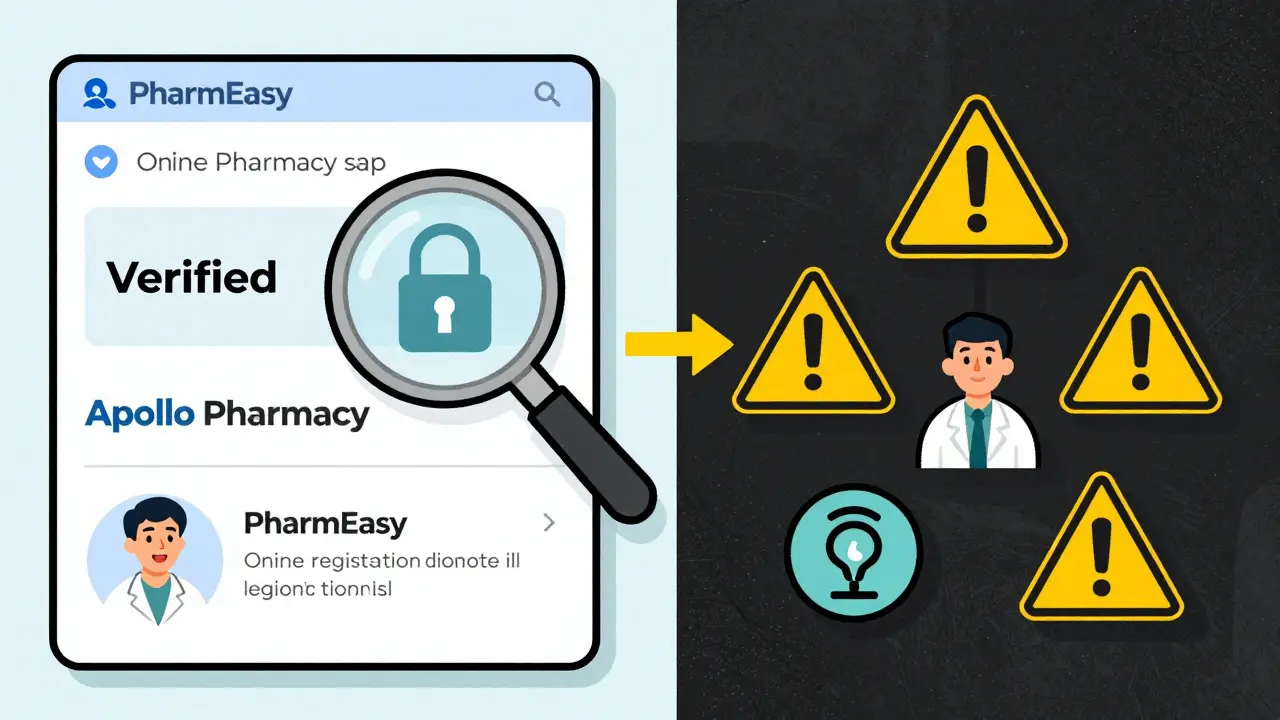 Comparison of safe vs unsafe online pharmacy options