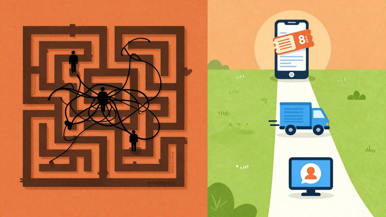 Comparison of confusing traditional costs versus clear online options