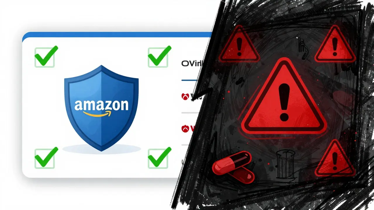 Comparison of safe verified pharmacies vs scams